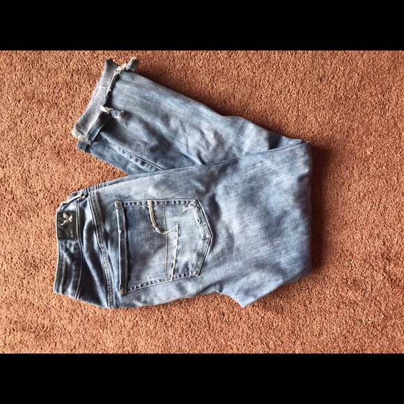 American Eagle Super Stretch distress cropped jean - Picture 1 of 4